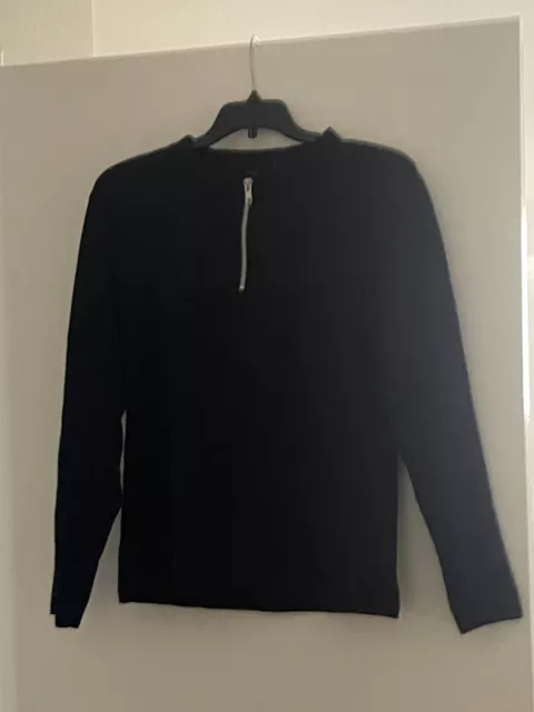 Long Sleeve T Shirt with Zipper Size Medium