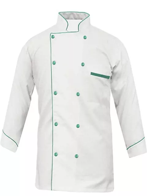 Abrigo de chef para hombre, chaqueta de manga larga con doble botonadura,... 3