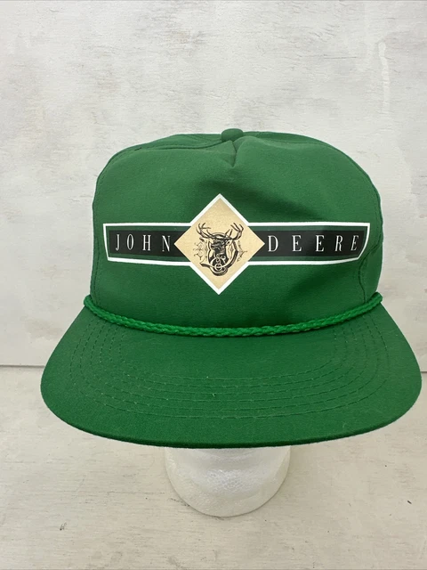 VTG  JOHN DEERE-K-PRODUCTS Green Snapback Trucker Hat -Made In USA Fast Shipping