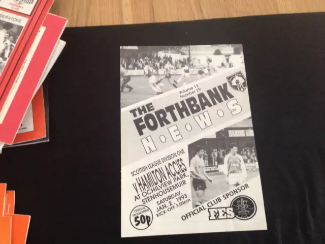 2 Stirling Albion football programmes 1992-93