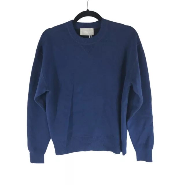 Everlane Womens Sweater Crew Neck Wool Cotton Blend Navy Blue M