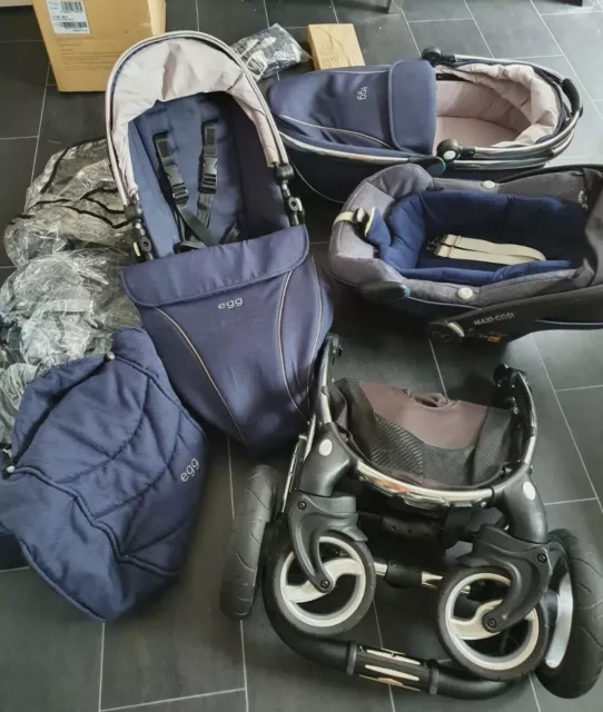 Used  egg pram full travel system