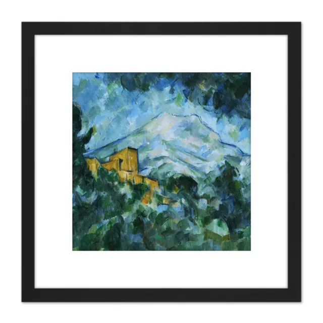 Paul Cezanne Mont Sainte Victoire And Chateau Noir Square Framed Wall Art 8X8 In