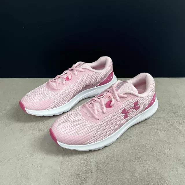 Under Armour Surge 3 Pink White Trainers Womens Size UK 6.5 New!