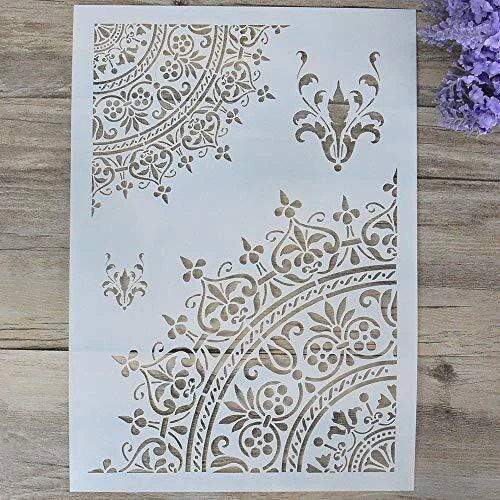 Mandala Stencil Template for Wall Furniture Paiting DIY Decor (A3 Size)