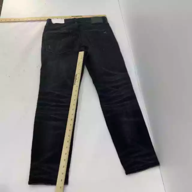 NWT American Eagle Distressed Black Denim Athletic Fit Jeans Mens 28 x 28 2