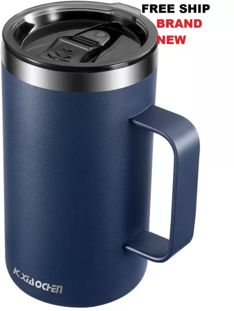 20oz Stainless Steel Insulated Coffee Mug Handle Double Wall Vacuum Tumbler Cup