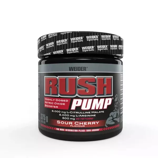 (79,73 €/kg) Bomba Weider Rush 375 g citrulina arginina niacina zinc tirosina + bonificación