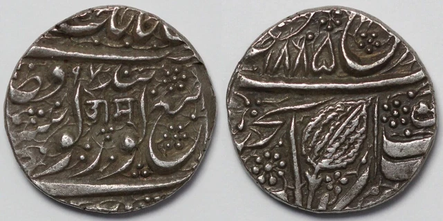 India Independent States Sikh Empire VS (18)97/1885 AR Rupee Silver Coin - Rare