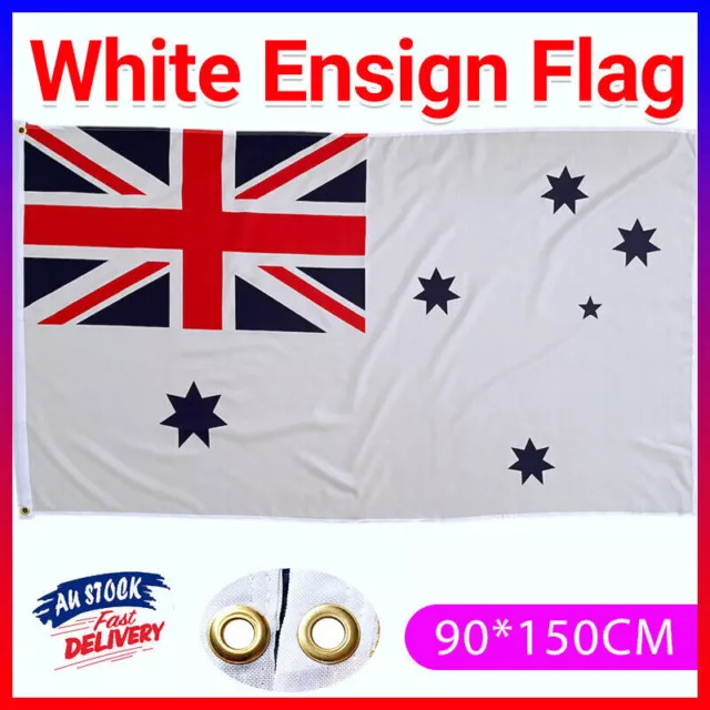 90 x 150CM Australian White Ensign Flag Large RAN Navy Australia Flag AU Stock