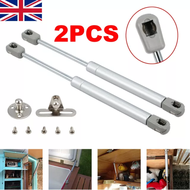 2X 200N Gas Strut Lid Support Stay Cabinet Spring Hinge Bar Kitchen Cupboard Box