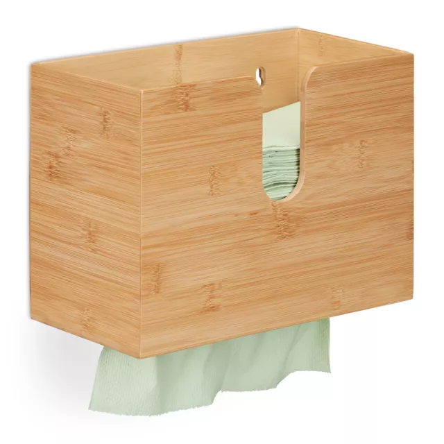 Papierhandtuchspender Bambus Papiertuchbox Handtuchspender für Papierhandtücher