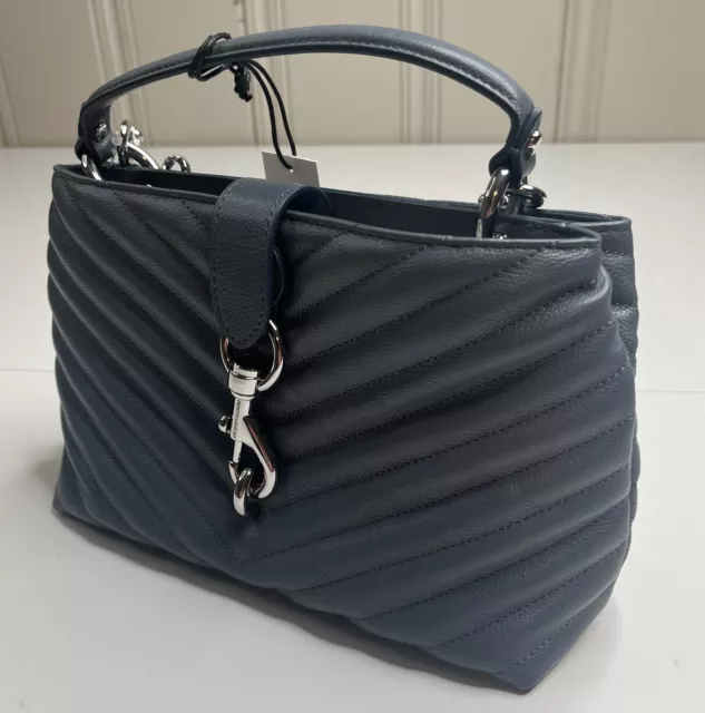 Rebecca Minkoff NWT Luna Gray Edie Top Handle Satchel Shoulder Bag Sf