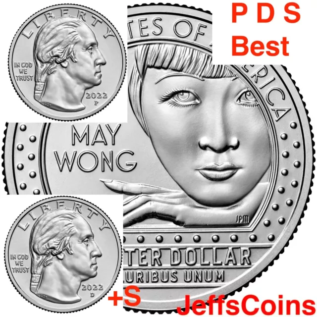 2022 PDS Anna May Wong American Women Washington Quarters Film Star Best 3 P D S