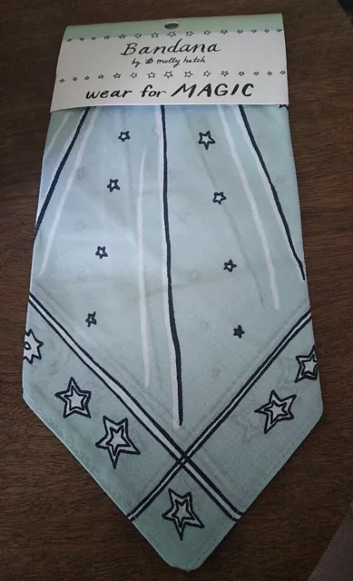 Molly Hatch "Wear for Magic" Art 100% Cotton Star Bandana Scarf 21x21 NWT