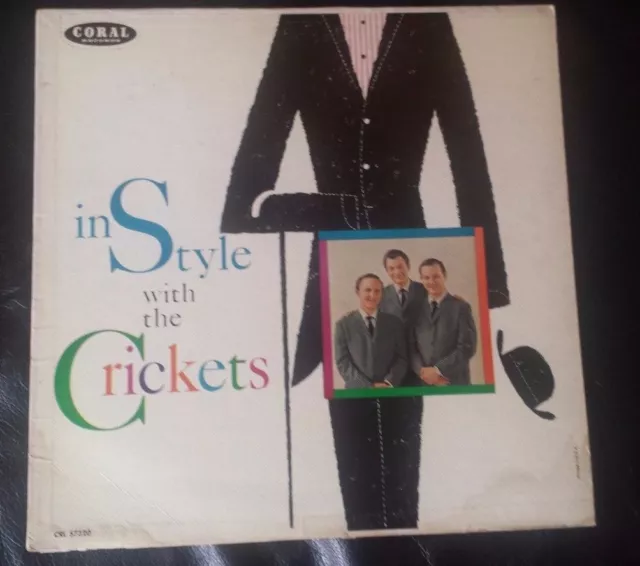 (BUDDY HOLLY'S) CRICKETS 1960 Coral  LP album"IN STYLE with the CRICKETS" MONO