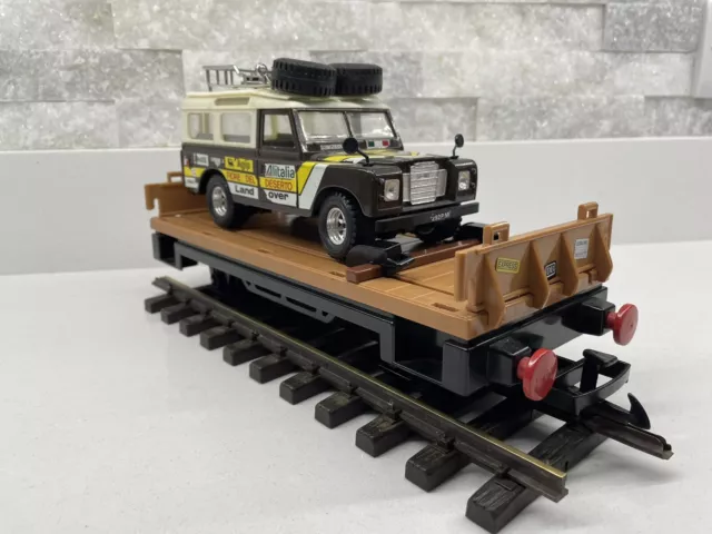 Playmobil Train Freight Wagon 4104 with Land Rover & Box