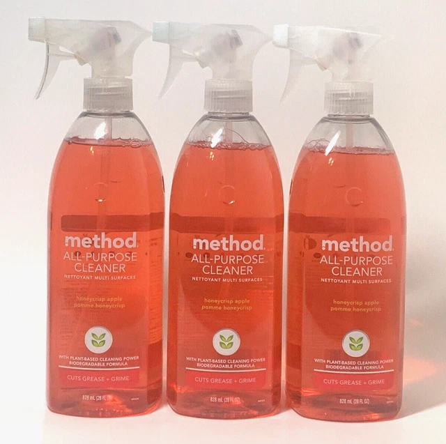 METHOD ALL PURPOSE Natural Cleaning Spray 28oz Honeycrisp Apple Pack