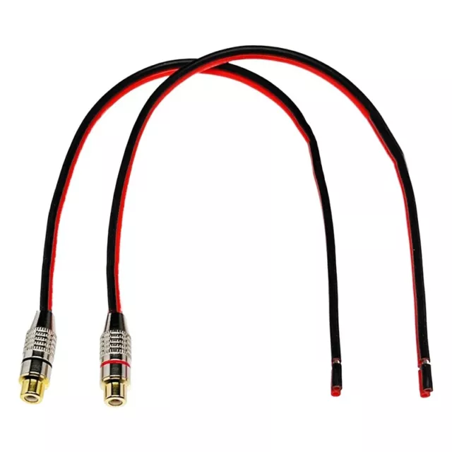 10X(Fil de Haut-Parleur 14 AWG avec Prise Femelle RCA Phono, 2 Canaux I7Y4)5539