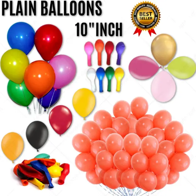 WHOLESALE Job Lot 100-5000 10" Latex Plain Balloons Mix Colour For All Occassion