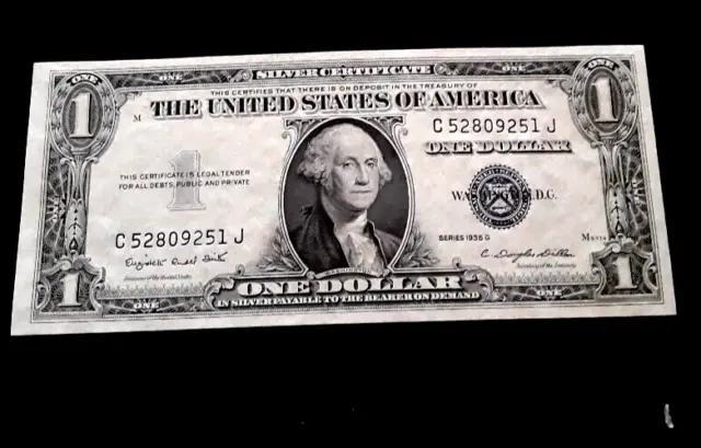 1935 One Dollar Blue Seal  Silver Certificate Old Unc