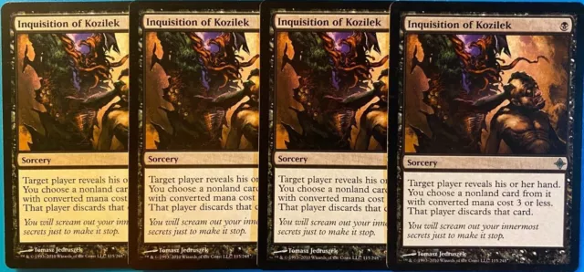 4 x Inquisition of Kozilek / Kozileks  - RISE of ELDRAZI -  englisch  *Playset*