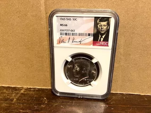 1965 Sms Ngc Ms66 Kennedy Half Dollar 50C Special Mint Set Uncirculated Slabbed