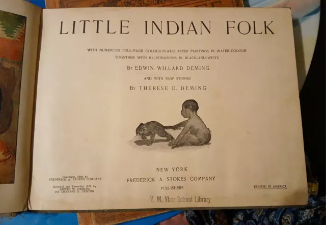 Antique Book 1899 Little Indian Folk by E W Deming Native American 2