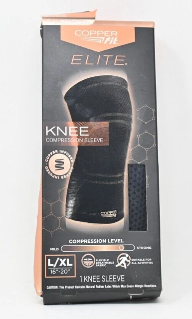 Manga de compresión de rodilla Cobre Fit Elite L/XL infusión de cobre