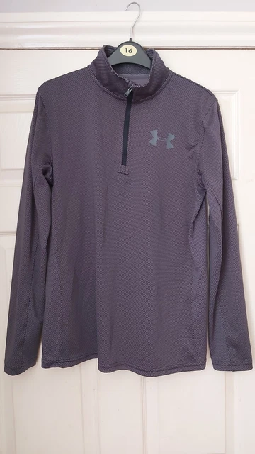 Under Armor Boys 1/4 Zip Lose Heatgear  Long Sleeve Top Size YXL