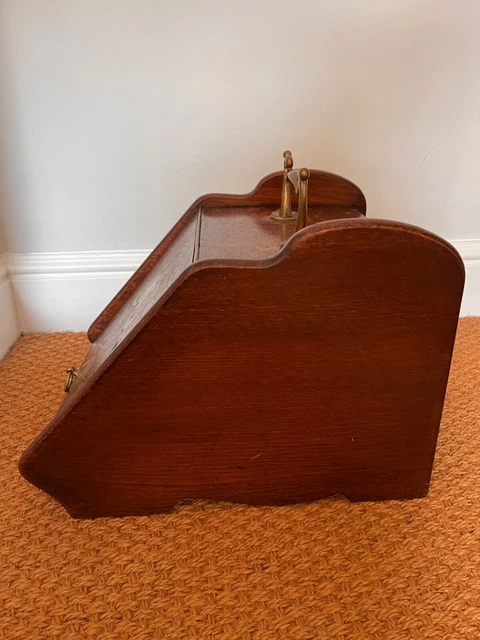 antique wooden coal scuttle 3