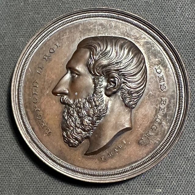 antique-bronze-medal-landbouw-maatschappij-noorden-king-leopold-ii-by
