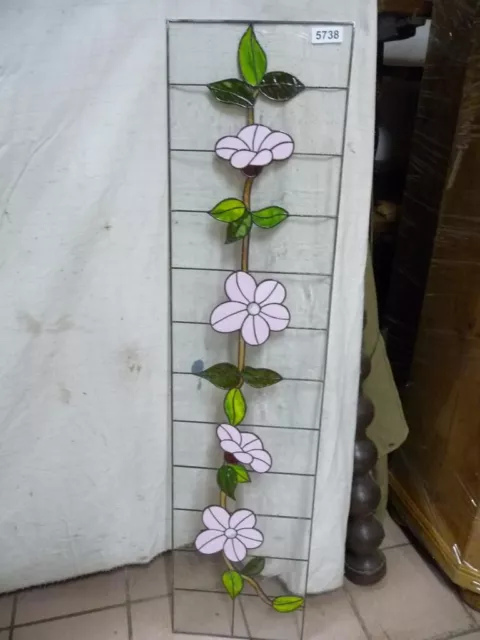 5738. gebr. Bleiglas Tiffany Glas Fassung Glasfassung 146 x 34,5 cm