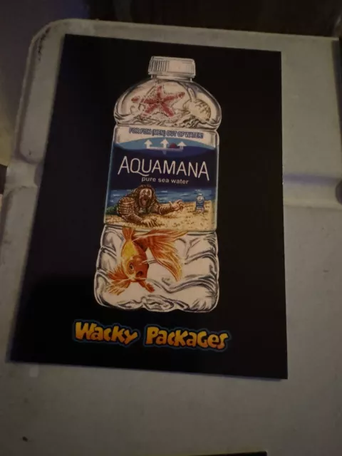 2018 TOPPS WACKY PACKAGES GO TO THE MOVIES Aquaman DC Comics Parody Card