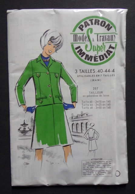 patron ancien MODES ET TRAVAUX 184635 robe femme