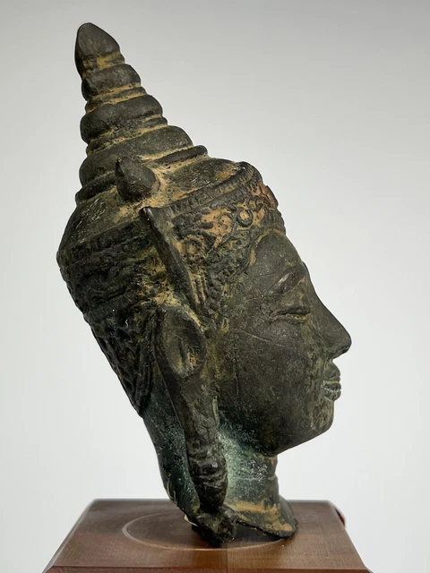 Thai Thailand Ayutthaya bronze Buddha Bronze Buddha Head ca. 18-19th century 6