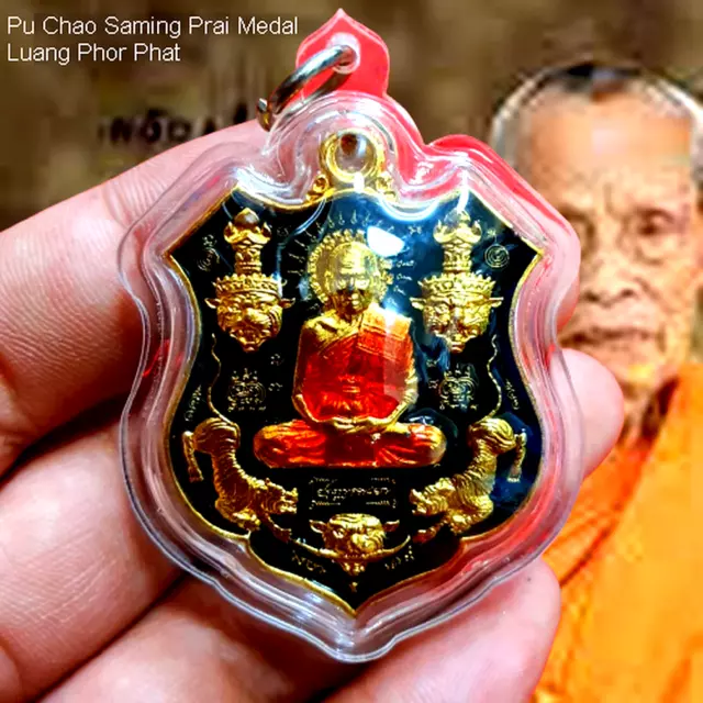 Phra Lp phat Thai amulet Tiger Coin Magic Talisman pendant protection Old Rare