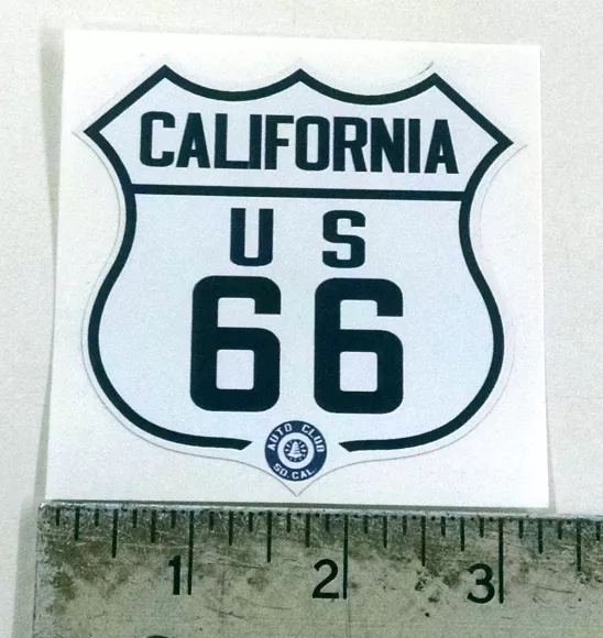 Vintage California Route 66 1940s sticker decal 3.1"x3"