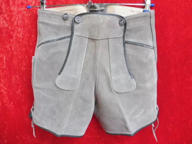 Alta Qualità Pantaloni IN Pelle, Tgl 158 , Fatto IN Germania, Pantaloni Corti