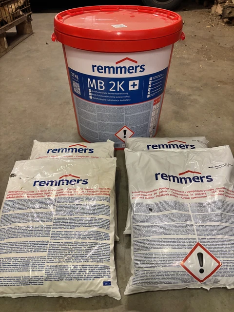 Remmers Multi-étanchéité MB 2K – Boues Bitumineuses 25 Kg, Imperméabilisant épais