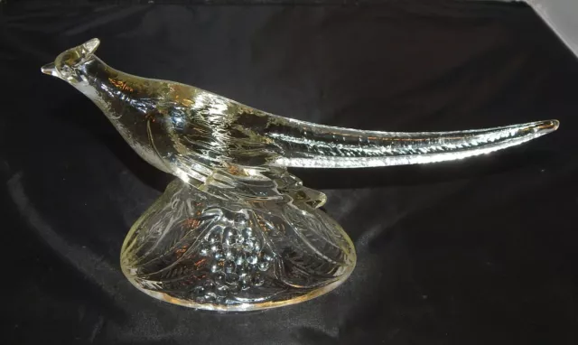 KR Haley Pressed Glass Pheasant Figurine