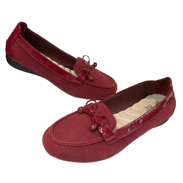 AVON CUSHION WALK LOAFER BURGUNDY SHOES Womens Size 11 Sport Moccasins  Plum NEW