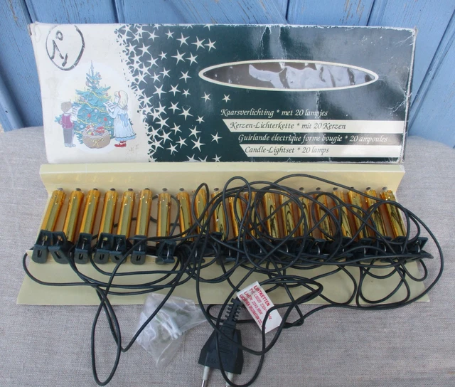 Guirlande Lumineuse De Noël Vintage EMC, Années 80, Multicolore, Fonctionne, Boîte D'origine