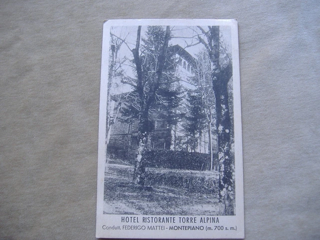 Cartolina Di Montepiano-Vernio-Prato Hotel-Ristorante Torre Alpina Vg. 1936
