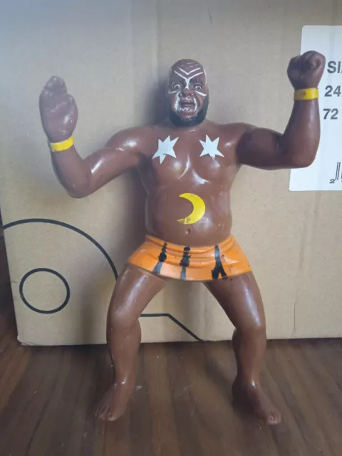 Figura de acción de lucha libre vintage LJN WWF Kamala