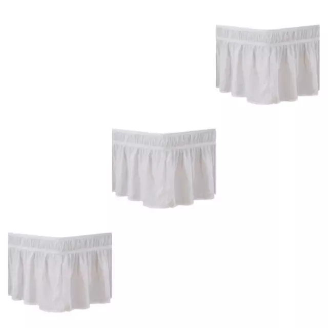 1/2/3 Easy To Clean Elastic Bed Valance Skirt Versatile And No Slipping Easy