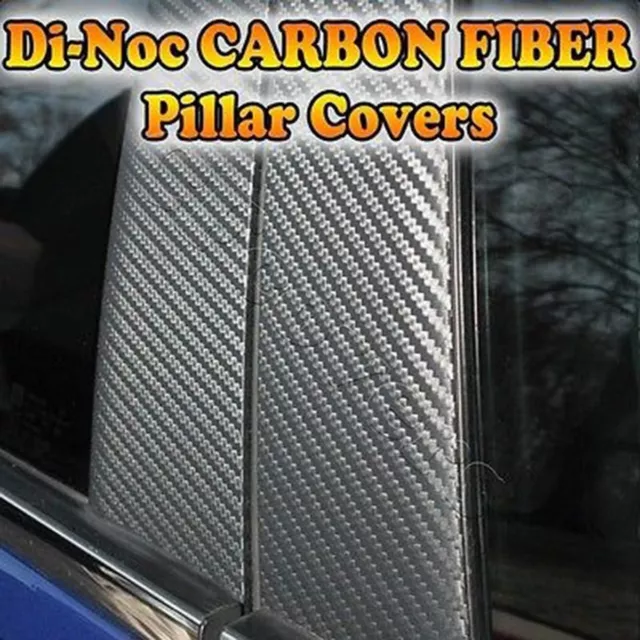 CARBON FIBER Di-Noc Pillar Posts for Mercedes C-Class 15-18 (Sedan) W205 6pc Set