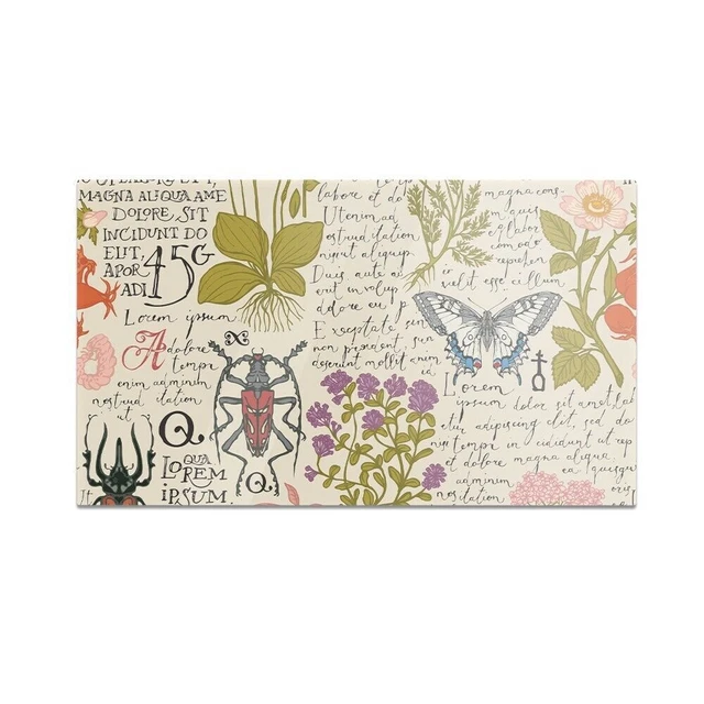 Plaque De Cuisson Et Découpe En Verre ESG - Motif Basilic - 56x50x0,8 Cm - 6 Pieds Antidérapants - 9