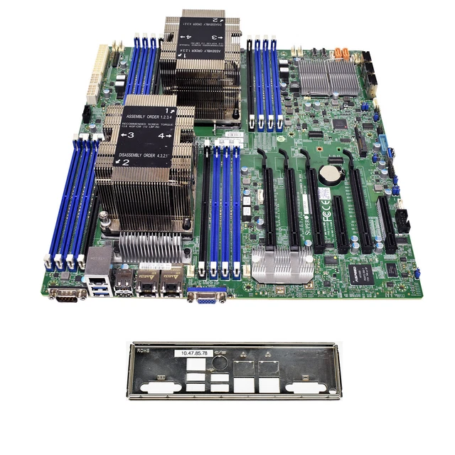 Supermicro Intel C622 X11DPI-NT LGA3647 16x DDR4 Main Board 2x Heat Sink