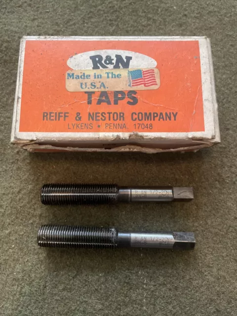 1/2-20 Tap Thread Forming USA R & N Bottoming Tap GH8 USA .    2 taps. NOS